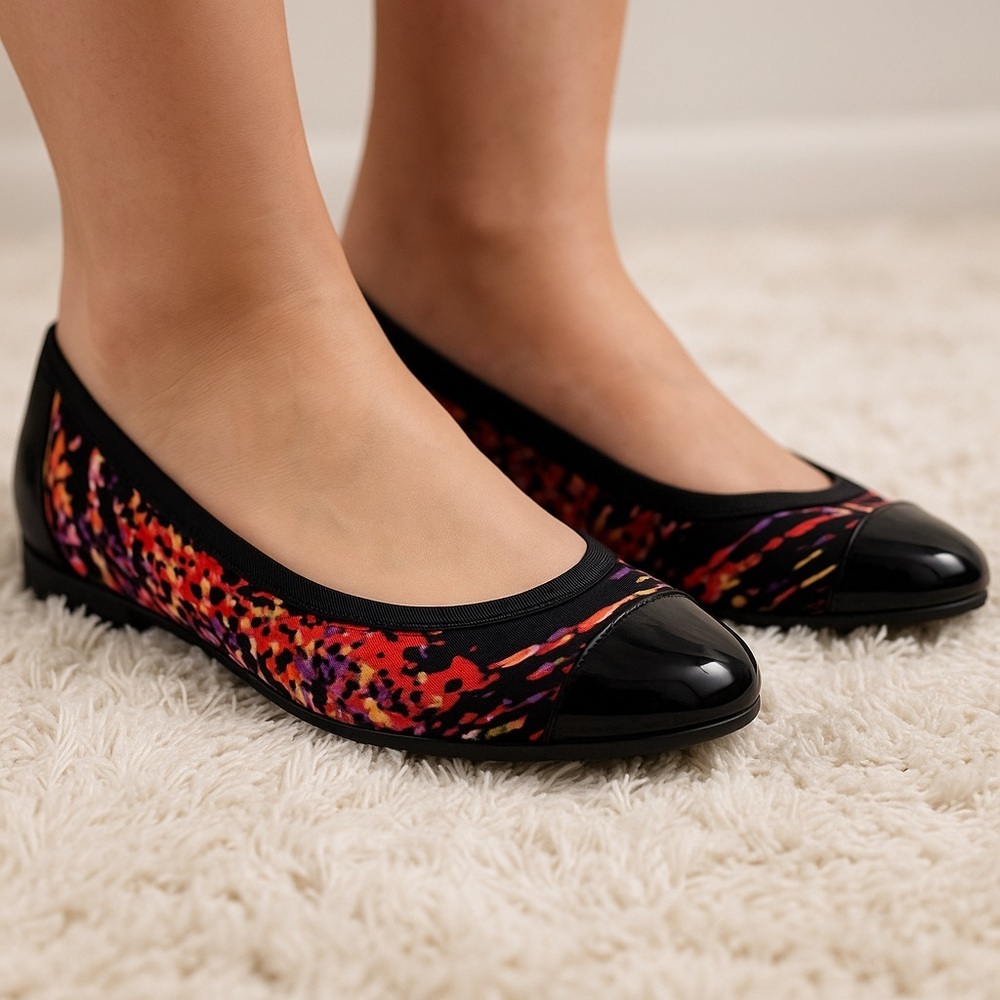 Kelly & Katie Multicolor Flats with Black Accents